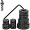 Drill Bit Depth Stop Collar Set 8 Pcs, Woodworking Positioning Depth Limiter3/4/5/6/8/10/12/16mm Ring Positioner Locator, with Hex Wrenchfor Consistent Drilling (Black)