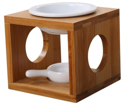 IMIKEYA 1 Satz Lampen Teelichtbrenner Flamme Weihrauchhalter Diffusor Duft Kerzenbrenner Für Wachsschmelzen Schmelzer Wachsbrenner Wachsschmelzbrenner Wärmer Weißes Porzellan