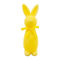CTDWNT Osterhasen-Figur mit Fliege, 24,9 cm, beflockter Hase, Tischdekoration, Osterdekoration, pastellfarbener beflockter Hase, Frühlingstischdekoration, Innendekoration (gelb)
