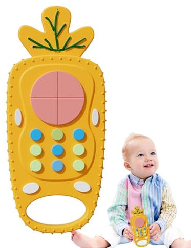 Chaies Telecomando per dentizione TV | Giocattolo per dentizione del bambino | Giocattolo per dentizione a forma di telecomando, giocattolo da masticare per alleviare la dentizione e lenire la
