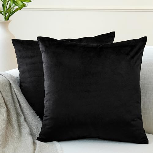 Encasa XO Samt Kissenbezug, Sofakissen ohne Füllung 12x12