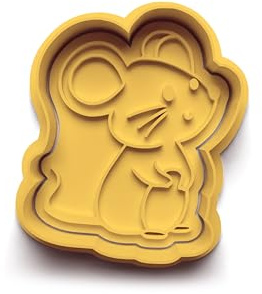 Maus Keksausstecher Landtiere aus PLA – zweiteilig mit Stempel – niedlicher Tier-Keks Ausstecher für Kindergeburtstag, Naturfreunde & kreative Bäcker – 3D-gedruckt