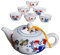 1 Set Teiera Vintage con Tazze Teiera Antiscottatura Resistente e Colorata per Uso e Speciali