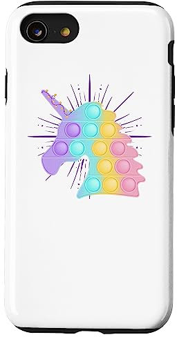 Rainbow Unicorn Pop It | Kid's Cute Christmas Case for iPhone SE (2020) / 7 / 8