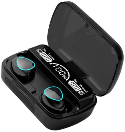 FUNNETOYU M10 Tws Wireless Earbuds Noise Reduction Earphones Stereo In-ear Headset with Touch Control Waterproof for Running Sports Black