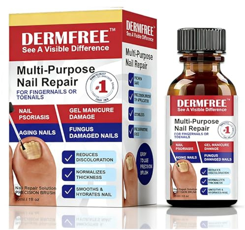 Nail Repair for Damaged Nails and Toenails, Fungal Nail Care, Gentle Treatment for Discolored, Thick, Damaged Nails, Prevents Recurrence, Strengthens & Nourishes Tonails, 30ml