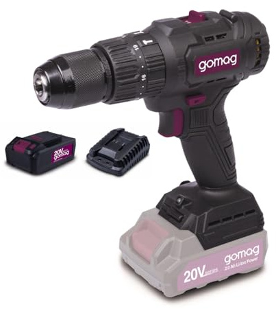 Gomag Akku-Schlagbohrschrauber GO-SBS60BL 20 V inkl. 4 Ah Starter-Kit Schlagschrauber