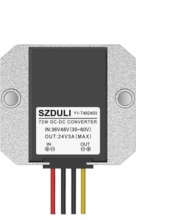 Convertidor de Potencia CC de 36V, 48V a 24V, 3A, 5A, 8A, 30~60V a 24V, Fuente de alimentación for vehículo, Transformador de módulo Reductor(36V 48V to 24V 3A)