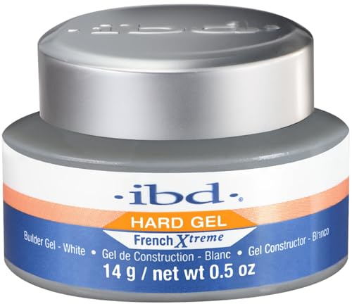 IBD Hard Gel – UV French Xtreme White, 1er Pack (1 x 14 g) – MADE IN USA – Premium Aufbaugel für Gelnägel