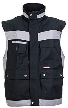 Planam Herren Plaline Weste Weste Plaline Größe S in schwarz/zink (1er Pack)