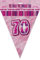 Unique Party 55299 - 12ft Foil Glitz Pink 70th Birthday Bunting Flags