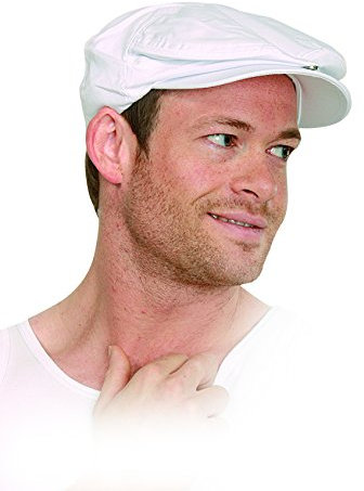 Clubkappe bzw. Schirmm??tze Formstabil und Gr??? enverstellbar Wei? mit Druckknopf