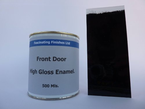 1 x 500ml Jet Black High Gloss Front & Garage Door Paint