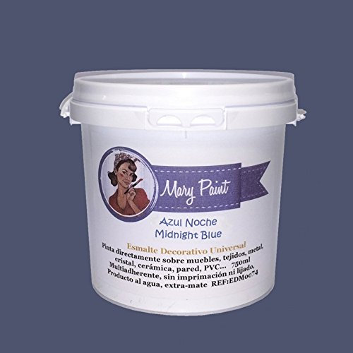 Mary Paint Peinture pour meubles Effet peinture à la chaux, bleu nuit, 750 ml