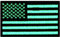 EmbTao Aufnäher, leuchtet im Dunkeln, bestickt, USA-Flagge, zum Aufbügeln oder Aufnähen, Schwarz und Weiß
