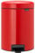 Brabantia 112089 Treteimer mit Inneneimer aus Kunststoff, stahl, Passion Rot, 5 Liter