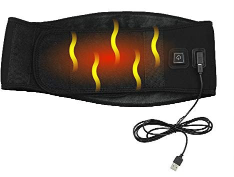 ObboMed MH-2370M Nouvelle Ceinture Chauffante en Graphène Infrarouge, USB 5V 10W, Chauffage Rapide avec 16 Aimants, Longueur d'Onde : 6-12 μm (Zone de Santé: 4-14 μm) - M : Hanches 80-104 cm