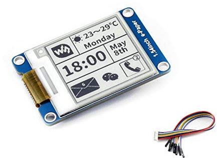 1.54inch E-Paper Display Module 200x200 Resolution 3.3V/5V Two-Color E-Ink Display epaper Screen for Raspberry Pi/Jetson Nano/Arduino/Nucleo Support Partial Refresh, SPI Interface