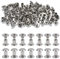 50 Paar Chicago Schrauben TIMESETL Buchschrauben 5x6mm Silber Chicago Bindung Schrauben, Set Schraubnieten Edelstahl Mit Schrauben Muttern für Buchbinderschrauben, Gürtelschrauben, Lederdekoration