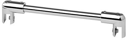 Stabilisierungsstange für Duschen/Haltestange-Set Glas/Glas Variabel Ø12mm 1000mm / Runde Stabistange für Duschabtrennung (Oberfläche: Edelstahl)