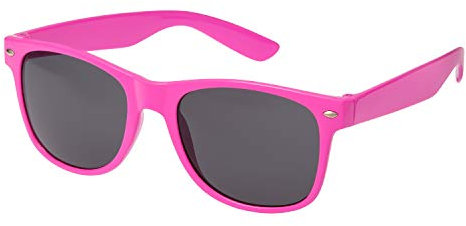 Ultra Lunettes de Soleil Rose avec Verres Noirs Unisexe Rétro Années 80 Style Vintage Cool Lunettes de Soleil Hommes et Femmes Peuvent Porter des Lunettes de Soleil Classiques UV400
