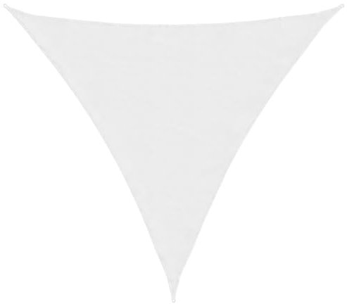 vidaXL Toldo Parasol Lona Protector Solar Sombra de Patio Jardín Terraza Balcón Parque Exterior de Vela Triangular de Tela Oxford Blanco 6x6x6 m