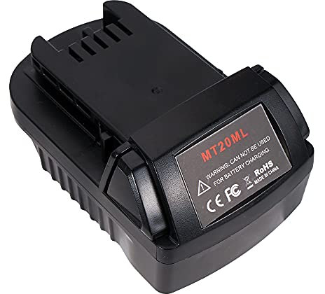 MT20ML Battery Adapter Converter for Milwaukee M18 18V Lithium Battery Power Tools,Convert with Makita 18V,20V Battery BL1830 BL1840 BL1820 BL1815 for Milwaukee 18V Cordless Tool Power Source