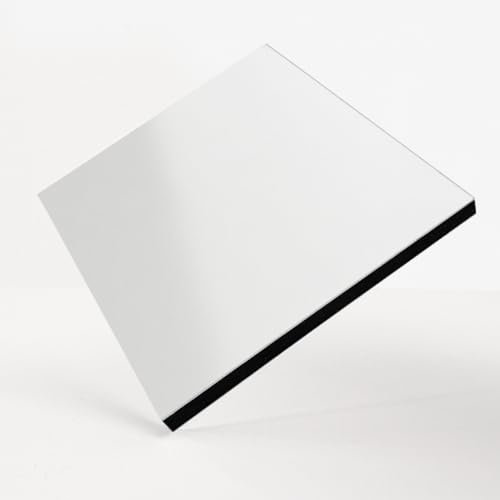 Aluverbundplatte 3-6 mm Aluminium Verbund Platte Weiß Zuschnitt Materialstärke und Größe Wählbar (4mm, 300 x 300 mm)