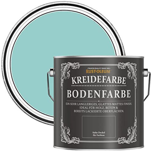 Rust-Oleum kratzfeste Kreidefarbe Bodenfarbe in mattem Finish -Grünblau 2.5L