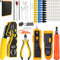 MAYLINEE CAT5 CAT6 Netzwerk Werkzeug Set kabelprüfgeräte Reparatur RJ11 RJ45 Abisolierschneider, Crimpen Koax Crimper Steckers, Crimpzange Drahtdaten Detektor Abisolierers(Blau)