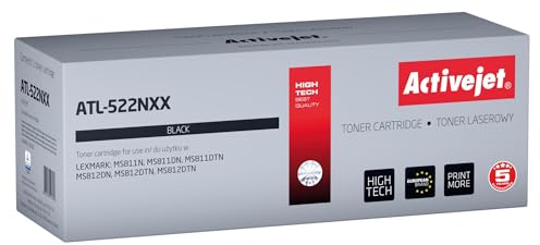 activejet TÃ“NER ATL-522NXX REEMPLAZO para LEXMARK 52D2X00 (522X) Supreme 45,000 PÁGINAS Negro