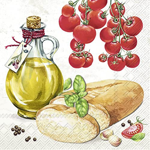 IHR Ideal Home Range - Papierservietten BRUSCHETTA 20 St. Lunch-Servietten 33 cm x 33 cm