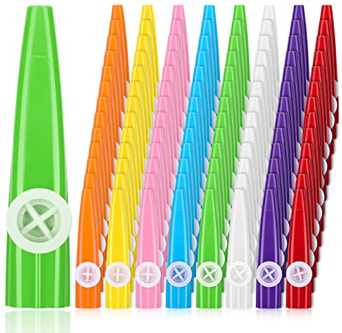 Treela 104 Pcs Bulk Plastic Kazoos for Adult Party Favor Goodie Bag Stuffer