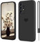 SupVict Samsung Galaxy A52 5G 4G/A52s 5G Hülle Silikon Case mit Herz, Hanyhülle Samsung Galaxy A52s 5G mit Microfiber, Kratzfeste Rundumschutz Case Stoßfest Slim Hülle für Samsung A52 6.5'' Schwarz