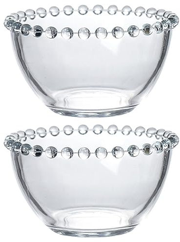 Kichvoe Ensemble De 2 Petits Bols En Verre Allant Au - Pour Vinaigrette Dessert Décoration Élégante Pour La Maison Et Le Restaurant