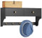 SoBuy FRG178-SCH Wandschrank Wandgarderobe Wandregal Garderobenleiste Hängeregal mit 2 Schubladen und 5 Haken MDF Schwarz BHT ca. 60x27x15cm