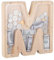 Kinsinder Holz Buchstaben Spardose, Holz Spardose Kinder Personalisierte Kreative Brief Münzbank Spardose mit Alphabet Aufklebern für Familie, Weihnachten, Geburtstag, Geschenk (M, L)