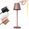 M A N T A LED Akku Tischlampe TOUCH 36 cm - Kabellos - Dimmbar - Farbtemperatur einstellbar - für Garten Esstisch Schlafzimmer Balkon Hotel (Bronze)