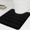 ZALHIN Tapis de Bain en Mousse à mémoire de Forme, Ensemble de Tapis de Bain Autoportant Antidérapant, Support antidérapant - Doux - Absorbant l'eau - pour WC et Salle de Bain, 50 x 60 cm