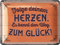 LANOLU Retro Blechschilder FOLGE DEINEM HERZEN vintage Metallschilder mit Sprüchen als Wanddeko für Küche und Garten - Shabby Chic Deko Farmhouse Holz Optik 15x20cm