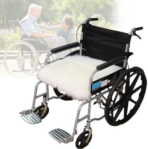 vanenferse Lammfell Rollstuhlauflage Lammfellauflage, Lammfelle Sitzkissen Vollfell Qualität, Naturally Sheepskins, Stuhlkissen, Rollstuhlauflage, Sitzauflage Fürs Auto