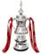 YYDSTES Nachbildung Der FußBall FA Cup Trophäe Mit Farbband FußBall Champion Trophäen Fans Büro Heimdekoration Erinnerungsstücke Sammlung Display Ornamente Kunstharz,18cm