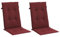 vidaXL Hochlehner-Auflagen 2 STK. Melange Weinrot 120x50x4 cm Stoff