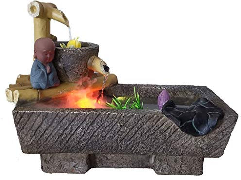asdchZen Fuente De Interior/Fuente De Agua Fuente De Escritorio Creativa Fuente Interior Decoración De Mesa Joyería Decoración del Hogar Regalos De Empresa Fuentes De Agua De Mesa