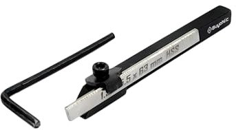 Buyohlic Mini Lathe Cut Off Square Parting Tool + HSS Blade for Emco Unimat Lathes (6mm Parting Tool)