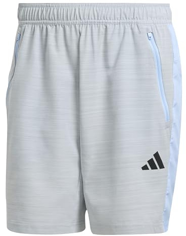 adidas Men's Train Essentials Woven Melange Shorts, Glow Blue Mel, 3XL 7 inch