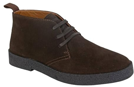 Roamers M759 Mens Real Suede Leather Lined Desert Boots (Chocolate Brown Suede, UK Footwear Size System, Adult, Men, Numeric, Medium, 6)
