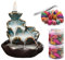 Backflow Räucherstäbchenhalter Rückfluss Räuchergefäß,Guador Handgemachte Wasserfall Räucherstäbchen Halter mit 80 Pcs Multi Aromatisierte Rückfluss Räucherkegel und Edelstahl Pinzette(Lotus)