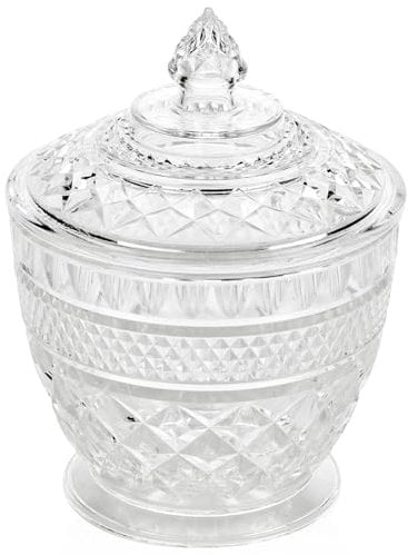 URBNLIVING Bomboniere in plastica trasparente alta 14,5 cm, perfetta per caramelle, mandorle e zuccheriera, per matrimoni e occasioni speciali