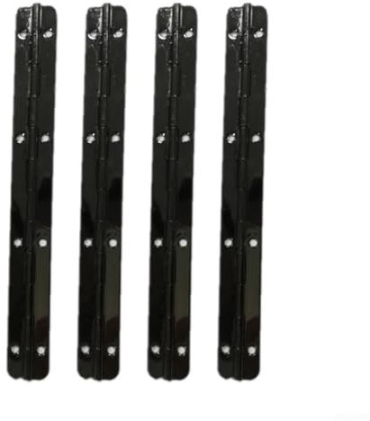 Set of 4 Hinges with 32 Screws, for Toolboxes and Cabinets, Sturdy Iron Design